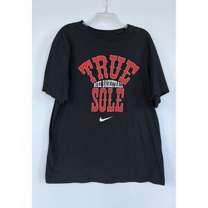 Nike Basketball True Short Sleeve Shirt Black Orange Mens XL Sport Athletic Game